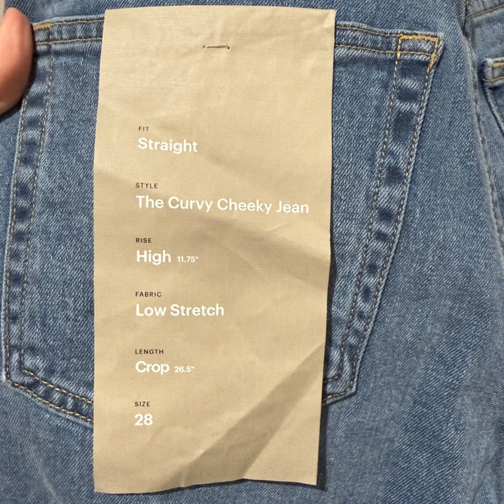 Everlane NWT The Curvy Cheeky Jean Straight Leg Crop Size 28 - Picture 5 of 9